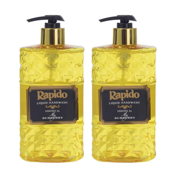 مایع دستشویی راپیدو مدل باربری حجم 500 میلی لیتر مجموعه 2 عددی Rapido Burberry Liquid HandWash 500ml pack of 2